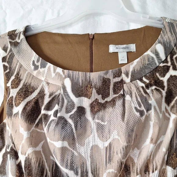 Animal Print Sheath Midi Dress, Sleeveless, Sz 14, NWOT - Picture 3 of 14